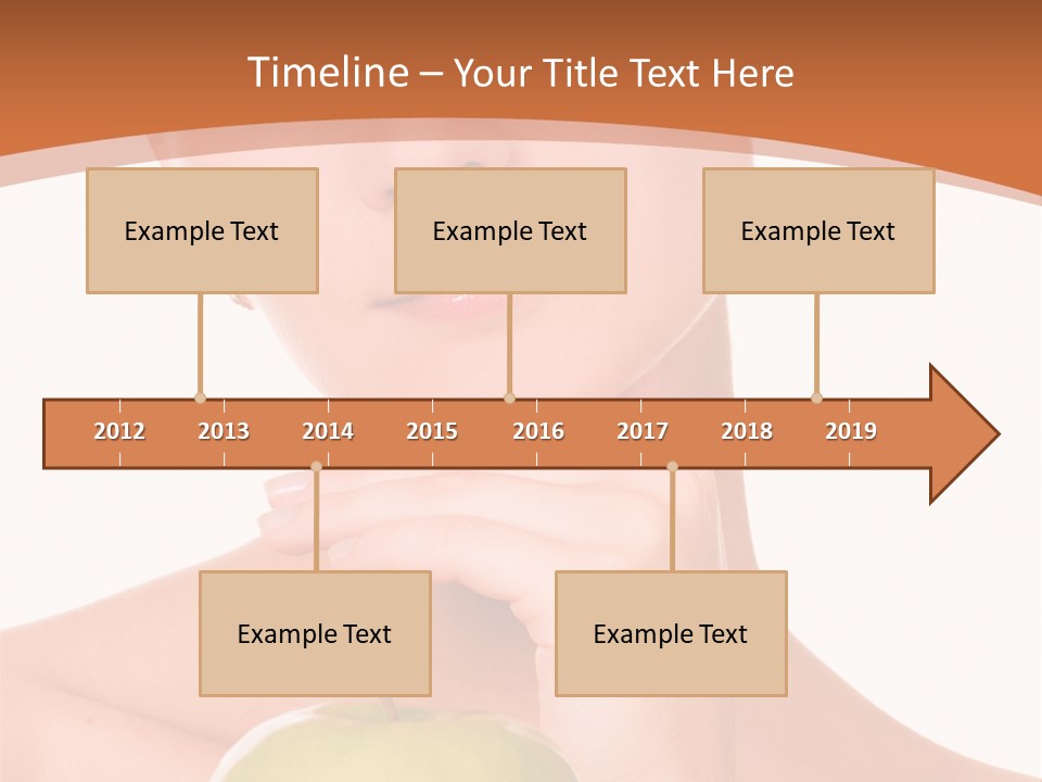 A Woman Holding An Apple In Her Hands PowerPoint Template