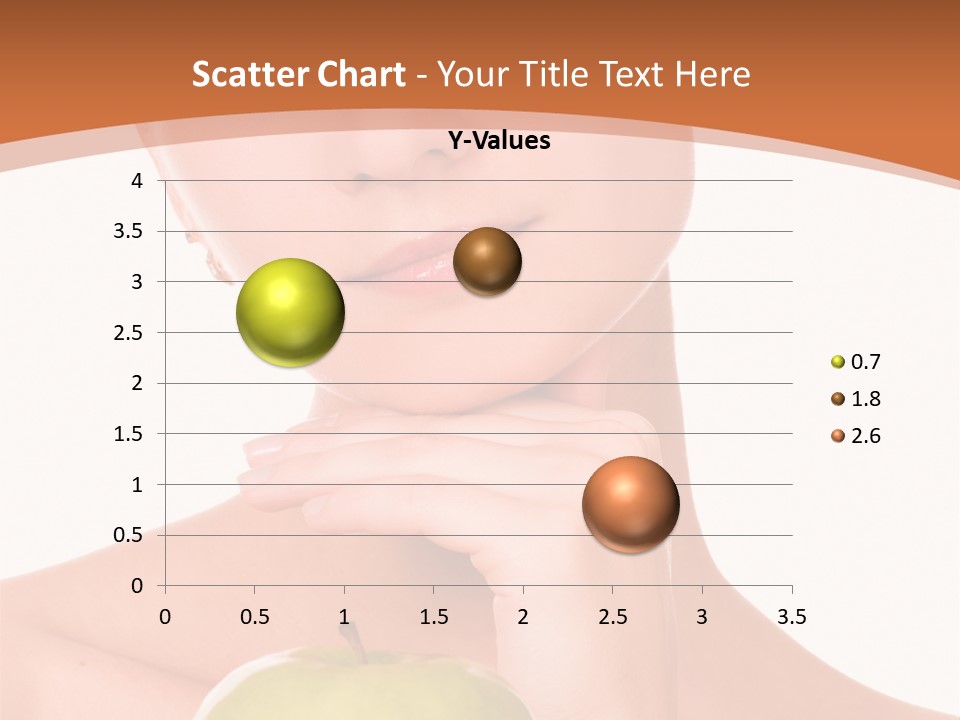 A Woman Holding An Apple In Her Hands PowerPoint Template