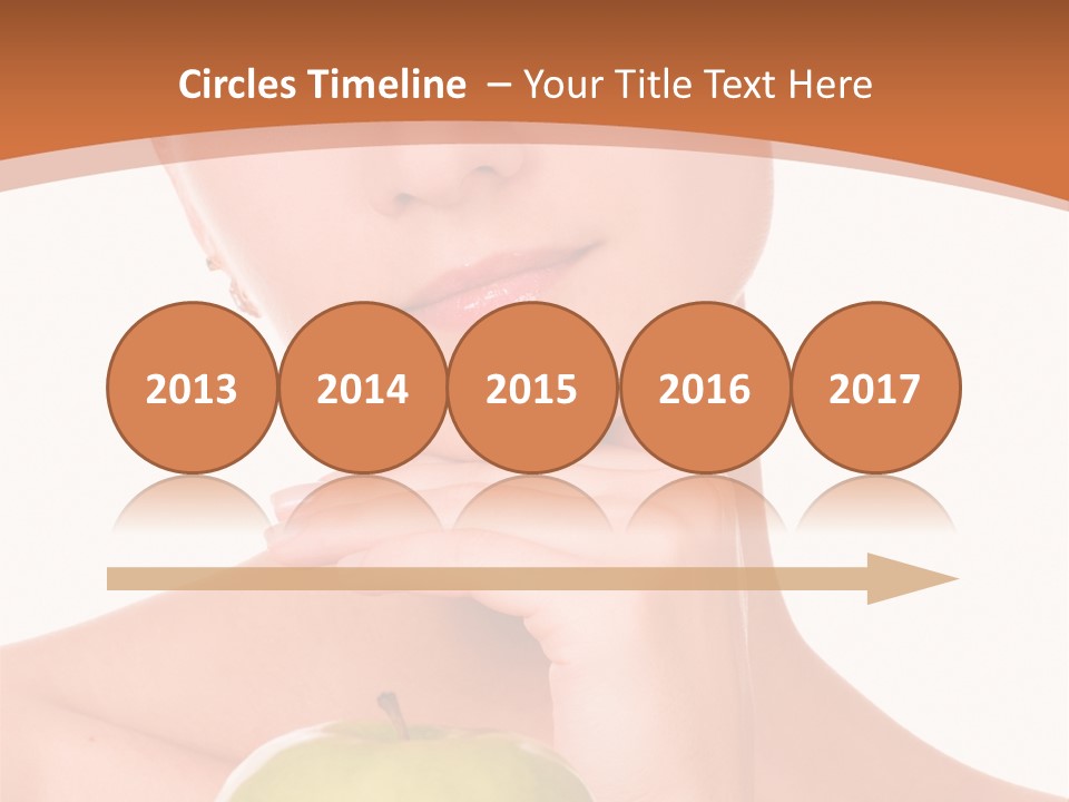 A Woman Holding An Apple In Her Hands PowerPoint Template