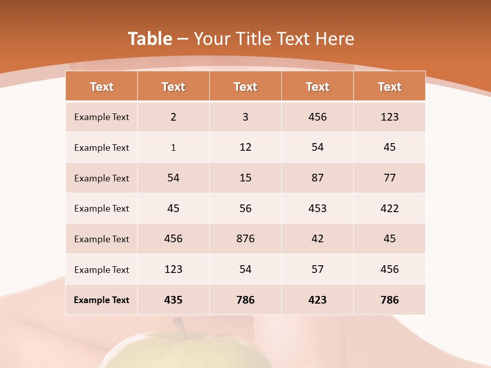 A Woman Holding An Apple In Her Hands PowerPoint Template