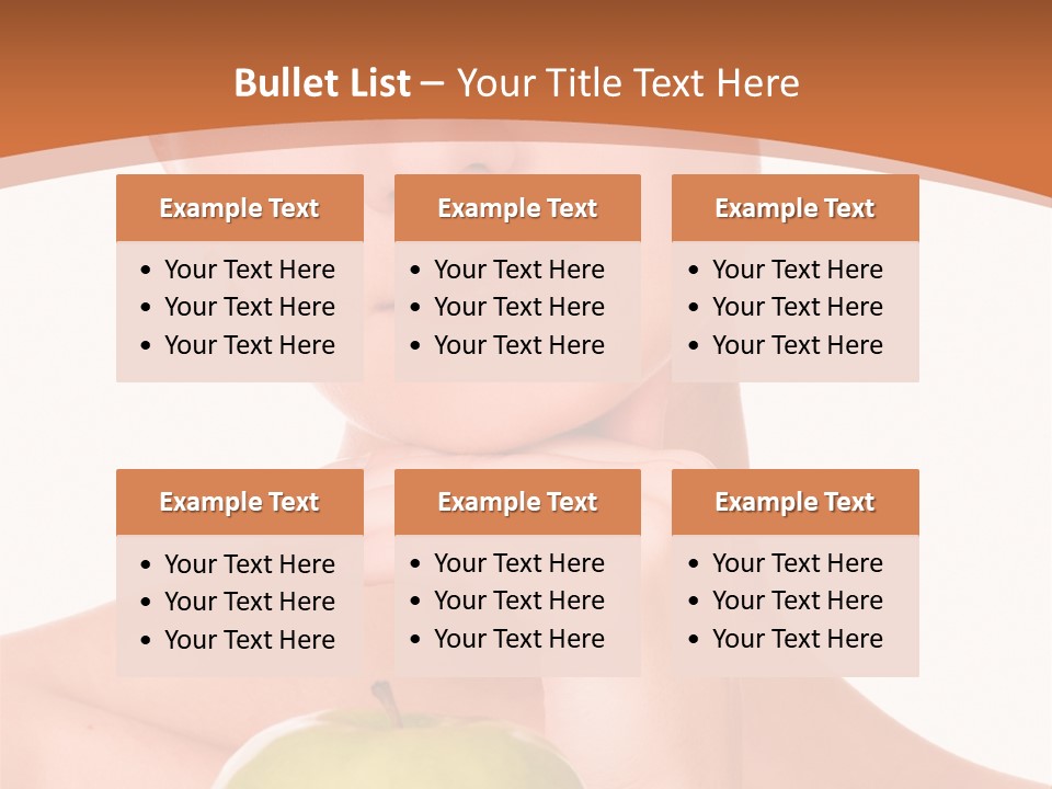 A Woman Holding An Apple In Her Hands PowerPoint Template