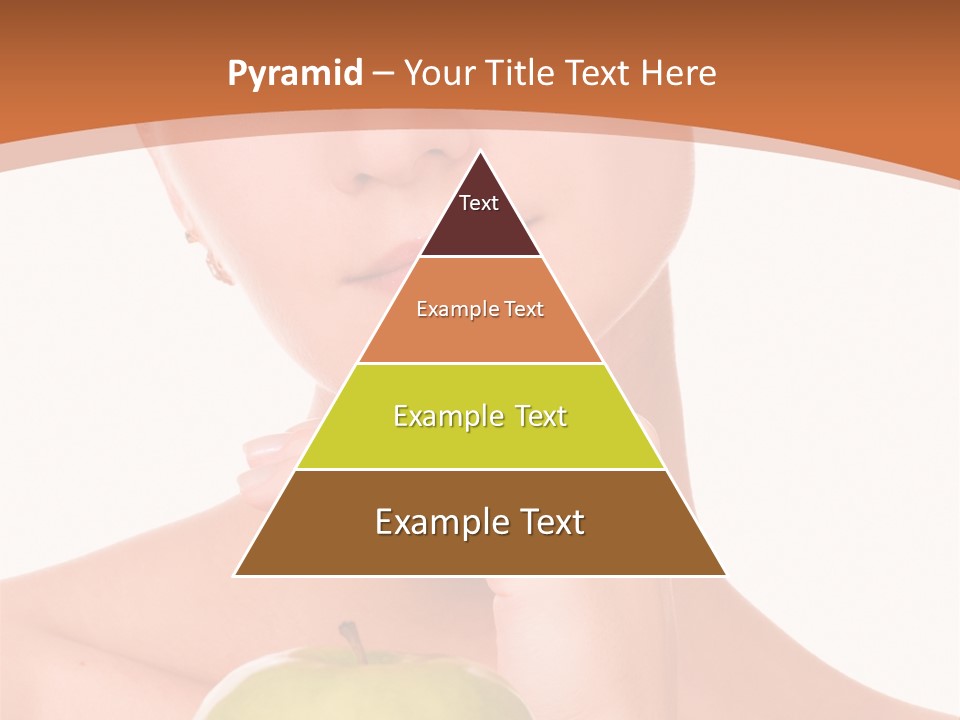 A Woman Holding An Apple In Her Hands PowerPoint Template