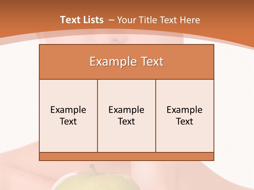 A Woman Holding An Apple In Her Hands PowerPoint Template