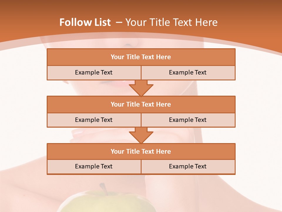 A Woman Holding An Apple In Her Hands PowerPoint Template