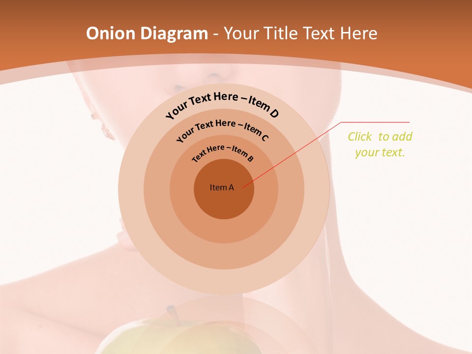 A Woman Holding An Apple In Her Hands PowerPoint Template