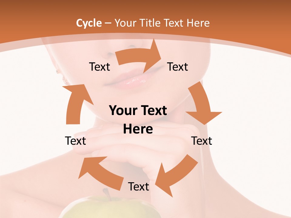 A Woman Holding An Apple In Her Hands PowerPoint Template