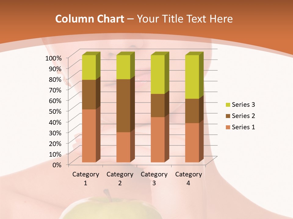 A Woman Holding An Apple In Her Hands PowerPoint Template