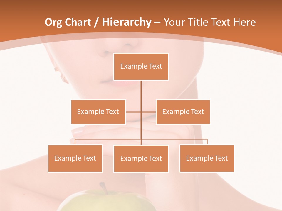 A Woman Holding An Apple In Her Hands PowerPoint Template