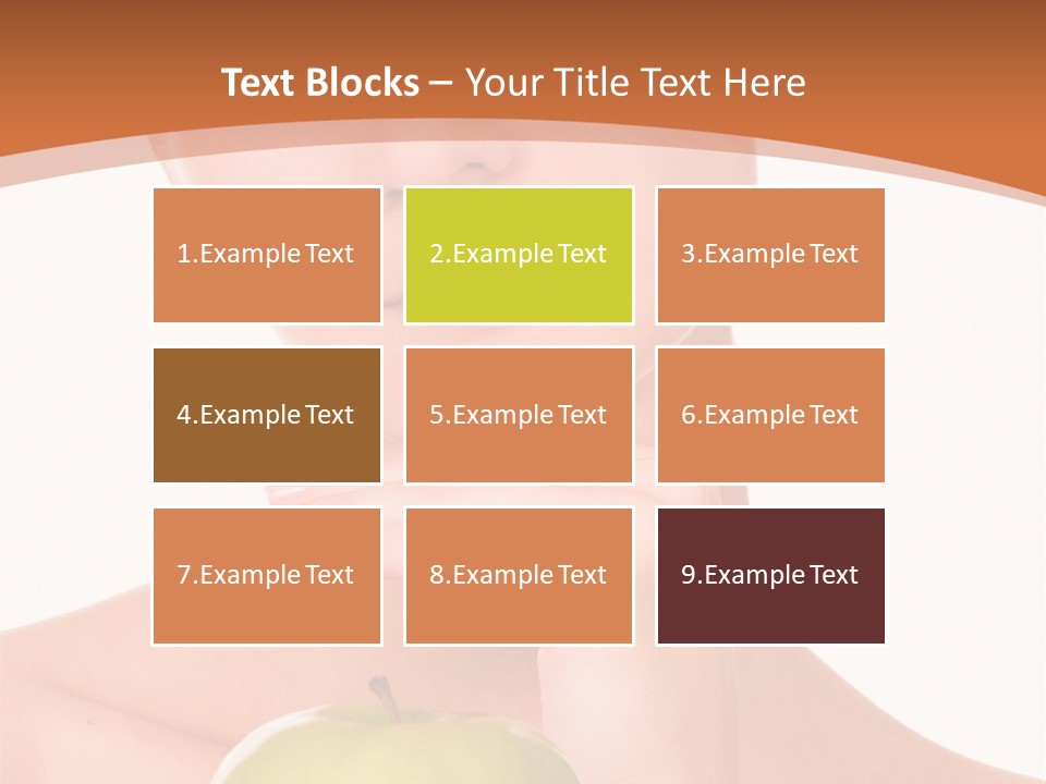 A Woman Holding An Apple In Her Hands PowerPoint Template