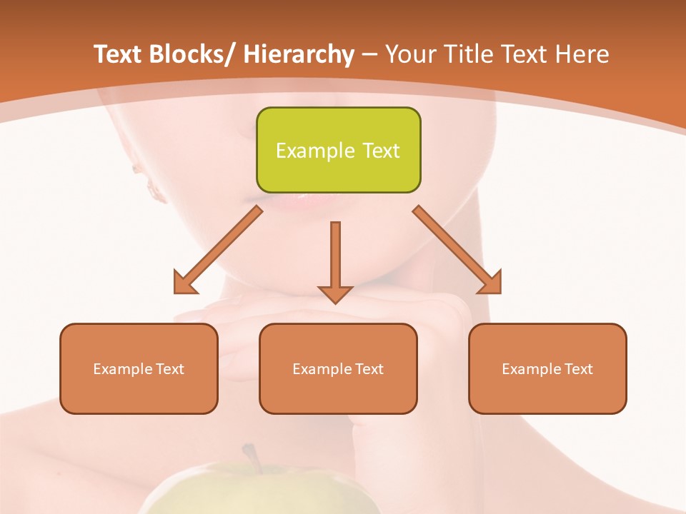 A Woman Holding An Apple In Her Hands PowerPoint Template