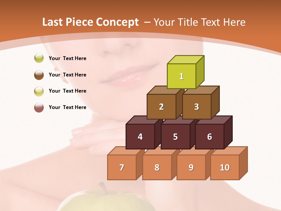 A Woman Holding An Apple In Her Hands PowerPoint Template