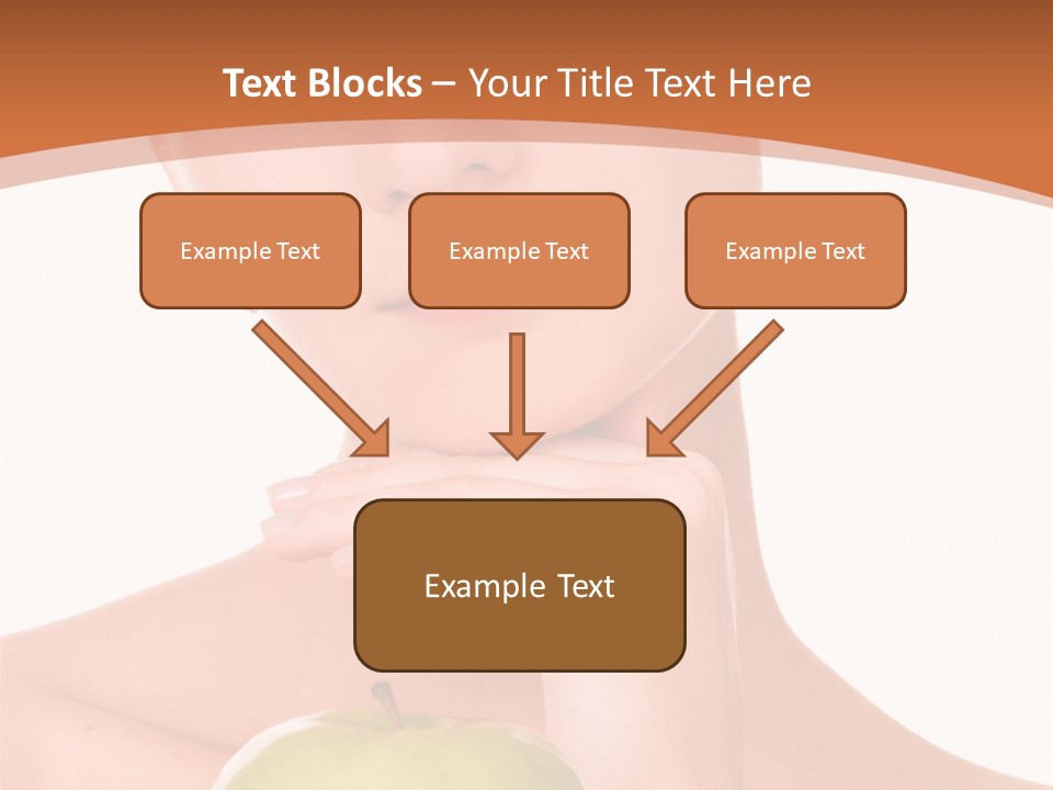 A Woman Holding An Apple In Her Hands PowerPoint Template