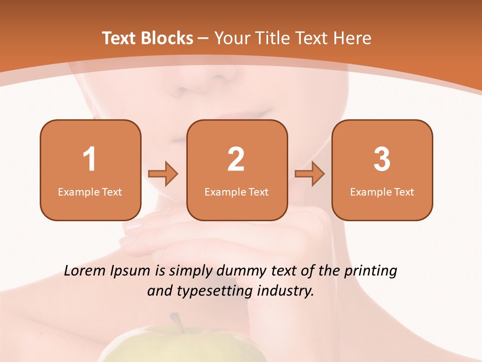 A Woman Holding An Apple In Her Hands PowerPoint Template