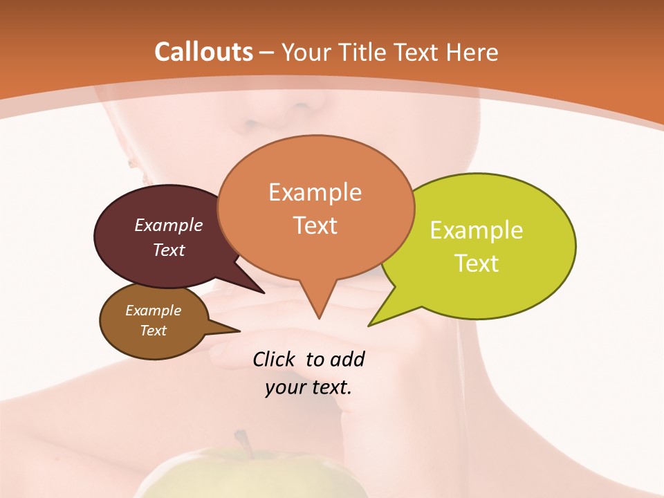 A Woman Holding An Apple In Her Hands PowerPoint Template