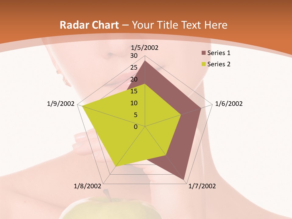 A Woman Holding An Apple In Her Hands PowerPoint Template