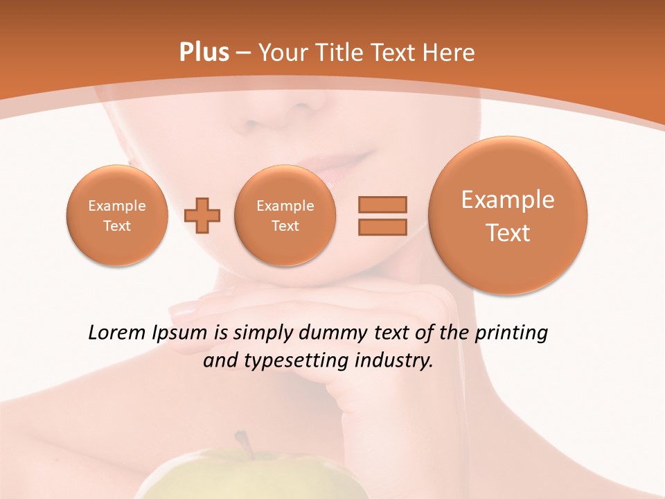 A Woman Holding An Apple In Her Hands PowerPoint Template