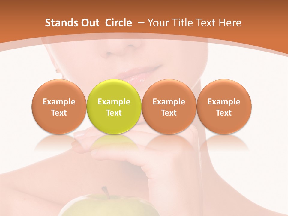 A Woman Holding An Apple In Her Hands PowerPoint Template