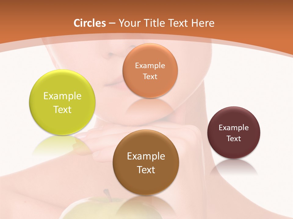 A Woman Holding An Apple In Her Hands PowerPoint Template