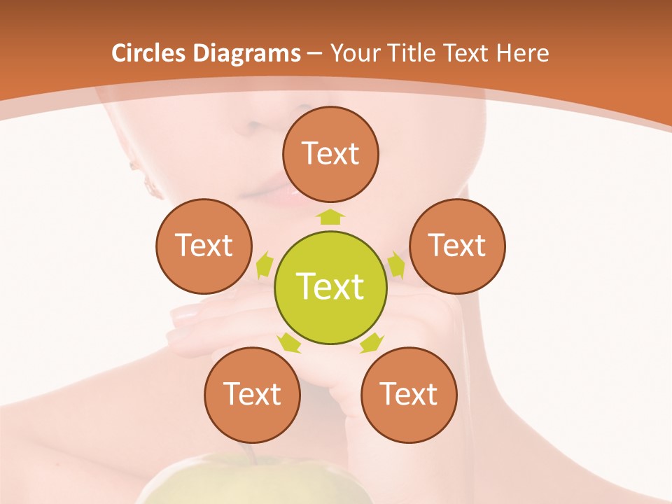 A Woman Holding An Apple In Her Hands PowerPoint Template