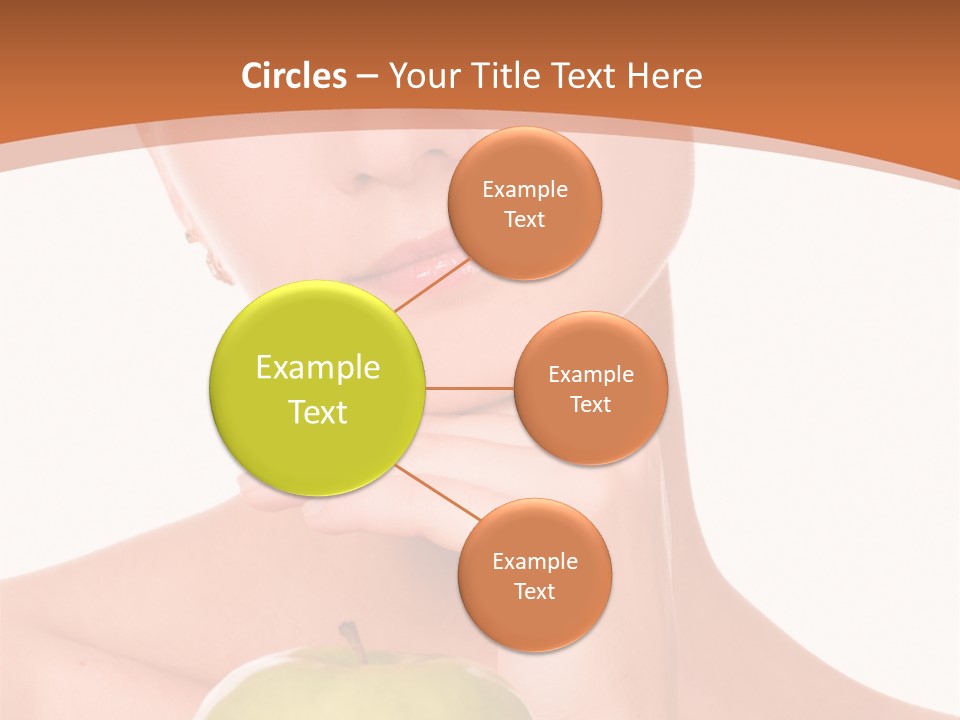 A Woman Holding An Apple In Her Hands PowerPoint Template