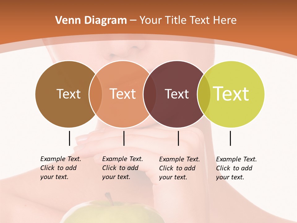 A Woman Holding An Apple In Her Hands PowerPoint Template