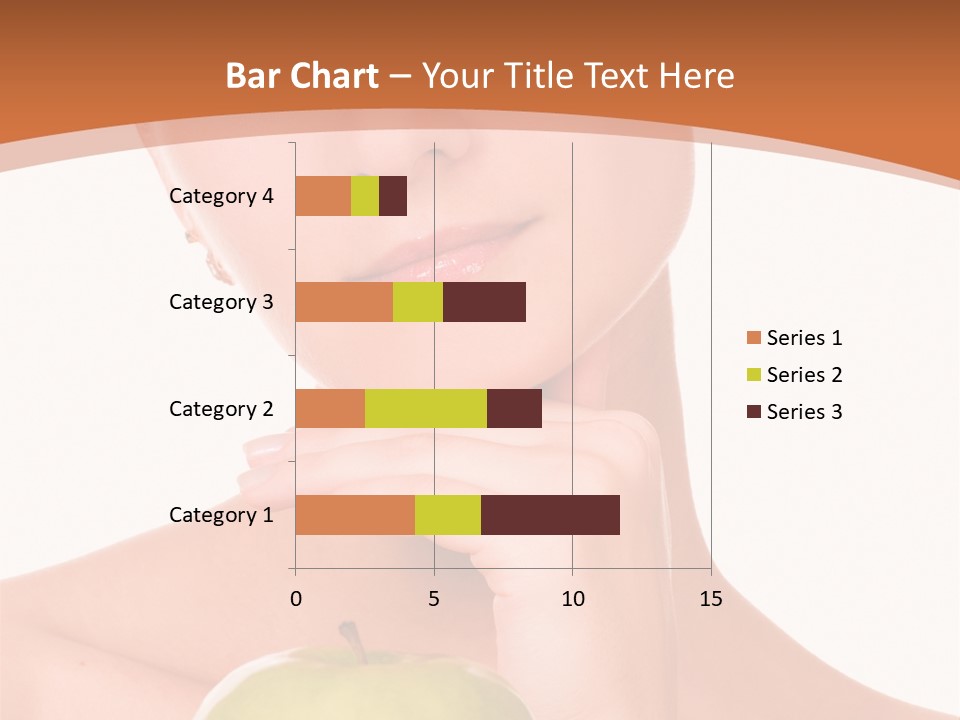 A Woman Holding An Apple In Her Hands PowerPoint Template