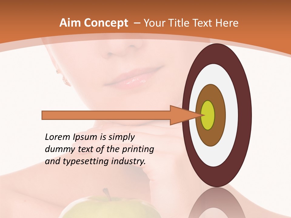 A Woman Holding An Apple In Her Hands PowerPoint Template