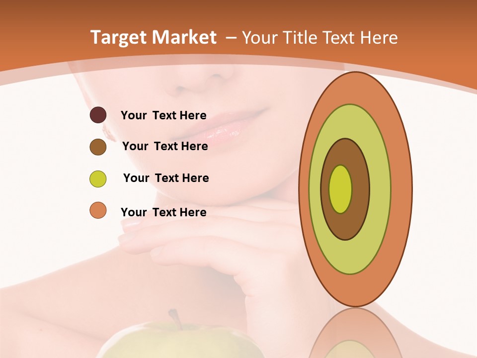 A Woman Holding An Apple In Her Hands PowerPoint Template