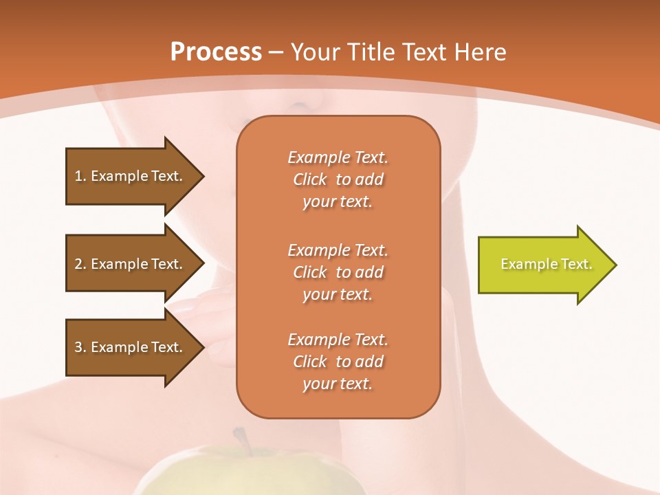 A Woman Holding An Apple In Her Hands PowerPoint Template