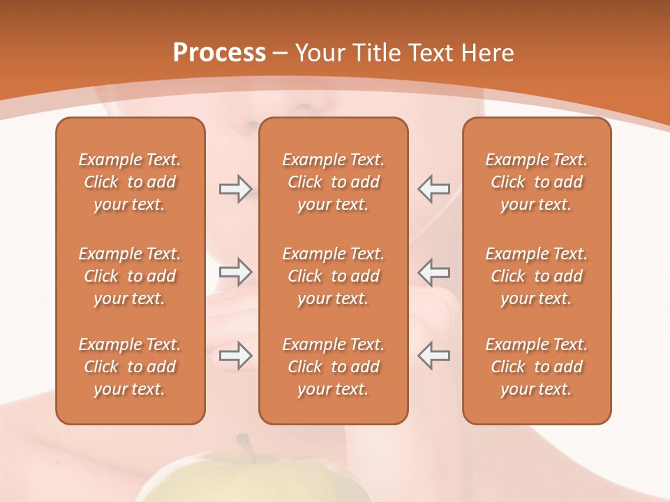 A Woman Holding An Apple In Her Hands PowerPoint Template