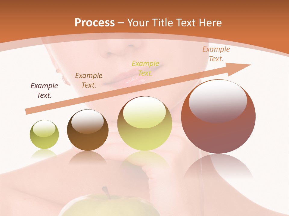 A Woman Holding An Apple In Her Hands PowerPoint Template