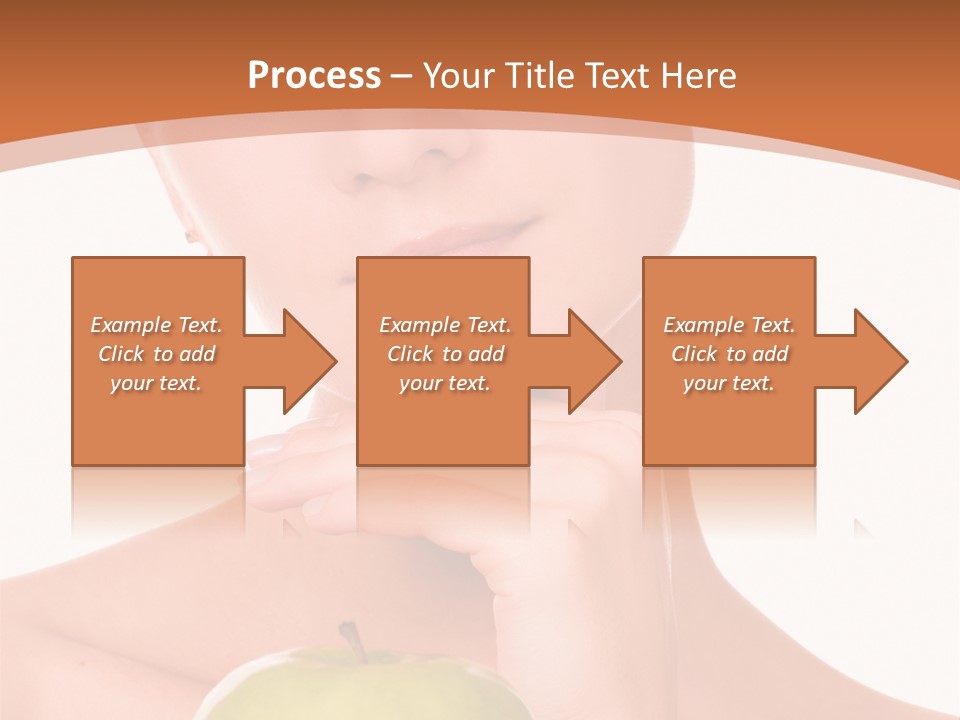 A Woman Holding An Apple In Her Hands PowerPoint Template