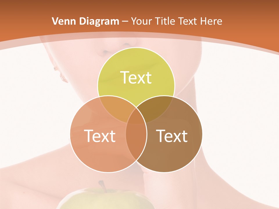 A Woman Holding An Apple In Her Hands PowerPoint Template