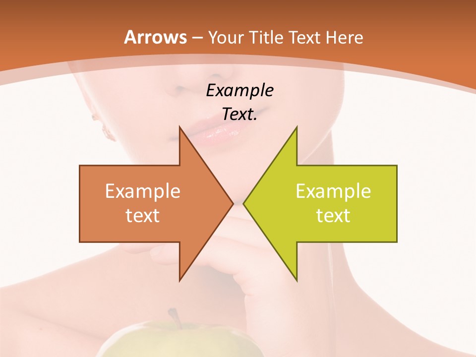 A Woman Holding An Apple In Her Hands PowerPoint Template