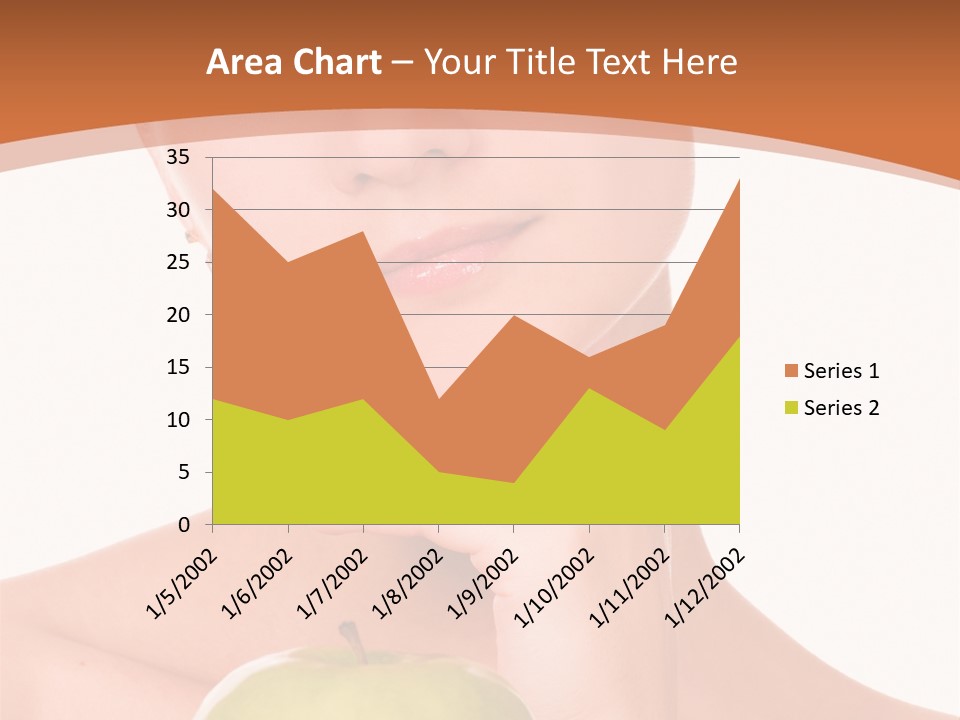 A Woman Holding An Apple In Her Hands PowerPoint Template