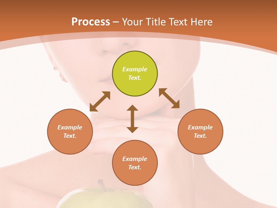 A Woman Holding An Apple In Her Hands PowerPoint Template