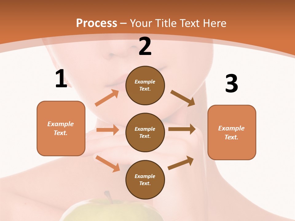 A Woman Holding An Apple In Her Hands PowerPoint Template