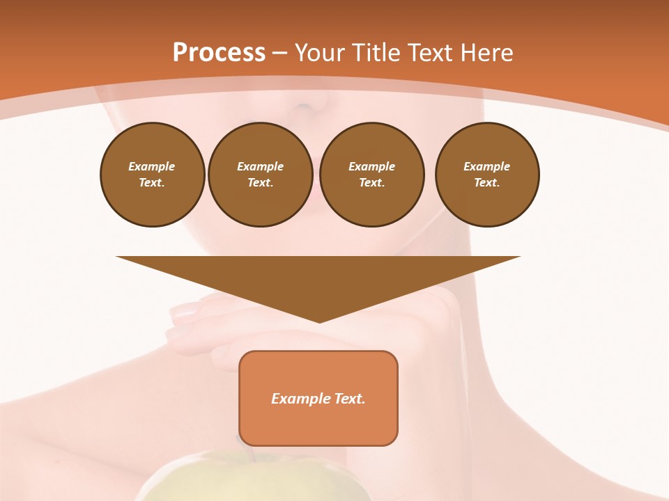 A Woman Holding An Apple In Her Hands PowerPoint Template