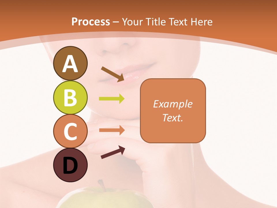 A Woman Holding An Apple In Her Hands PowerPoint Template