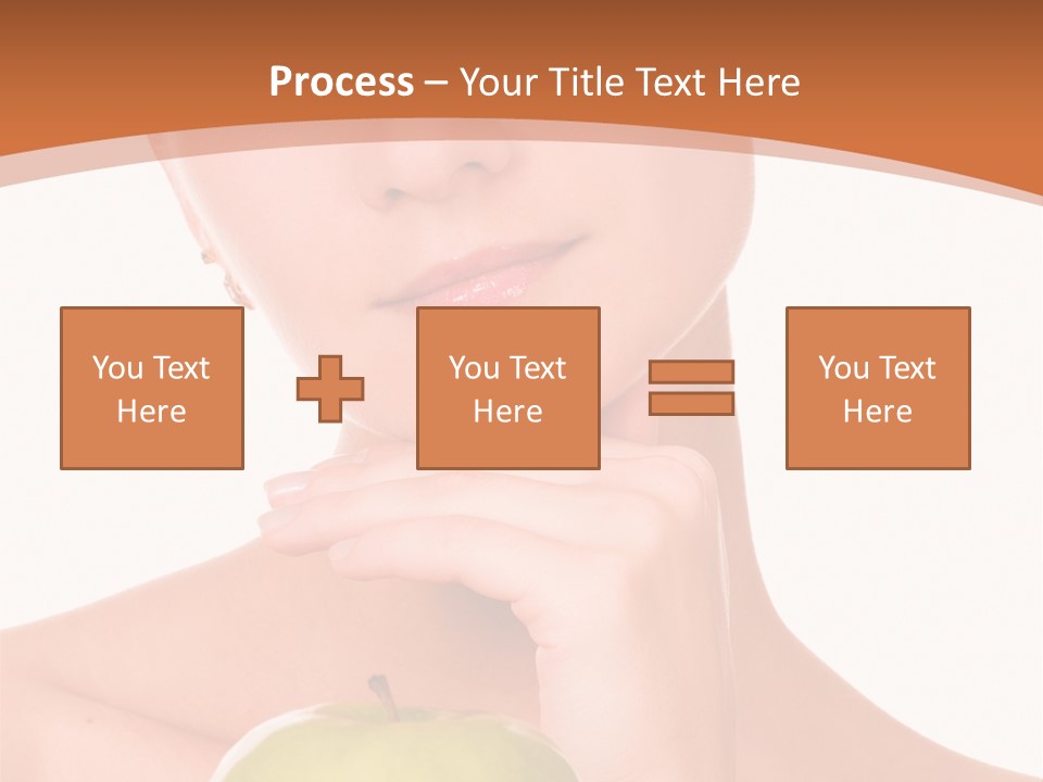 A Woman Holding An Apple In Her Hands PowerPoint Template