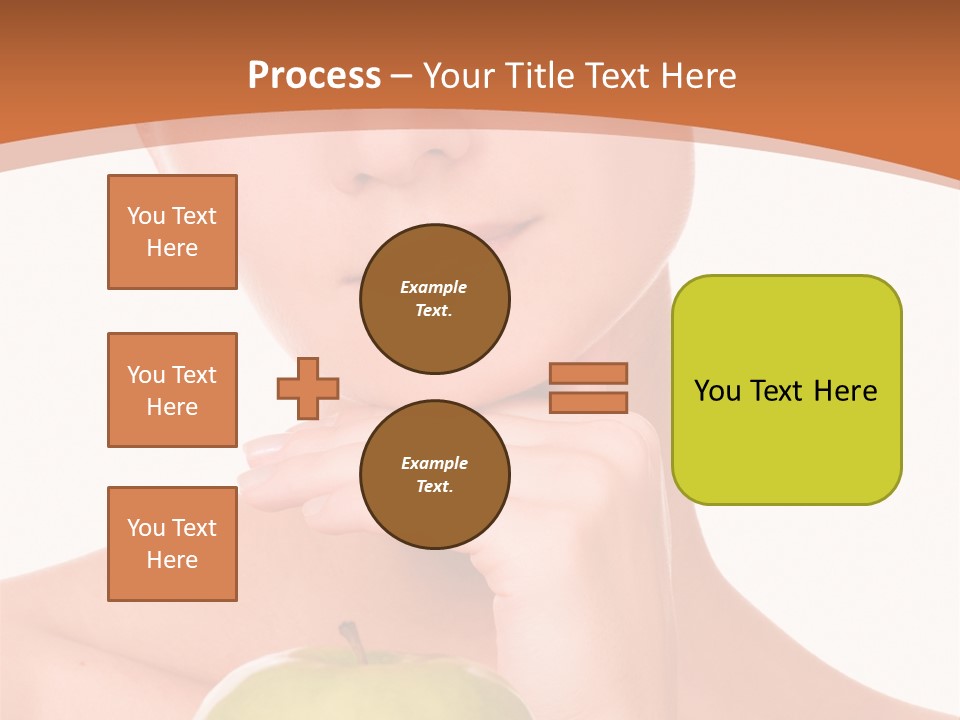 A Woman Holding An Apple In Her Hands PowerPoint Template