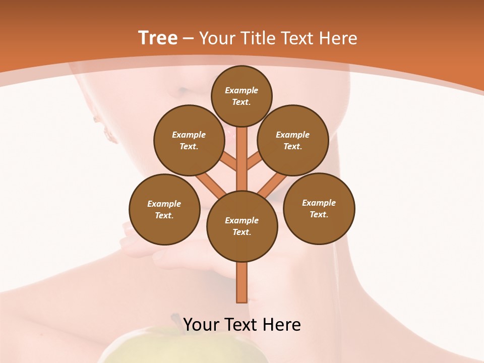 A Woman Holding An Apple In Her Hands PowerPoint Template