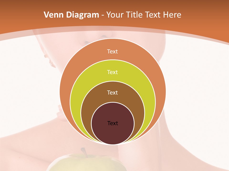 A Woman Holding An Apple In Her Hands PowerPoint Template