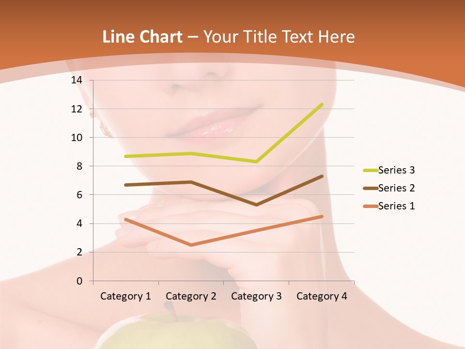 A Woman Holding An Apple In Her Hands PowerPoint Template