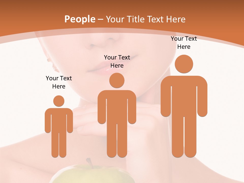 A Woman Holding An Apple In Her Hands PowerPoint Template