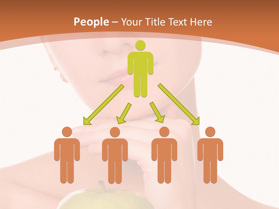 A Woman Holding An Apple In Her Hands PowerPoint Template