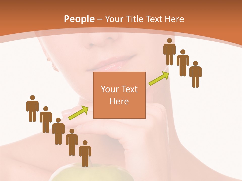 A Woman Holding An Apple In Her Hands PowerPoint Template