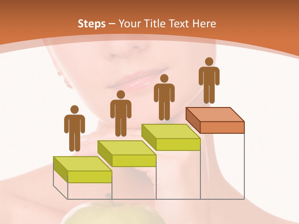 A Woman Holding An Apple In Her Hands PowerPoint Template