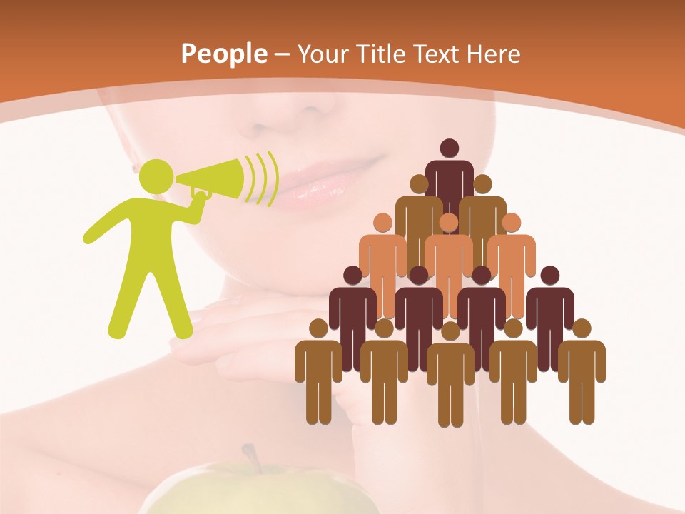 A Woman Holding An Apple In Her Hands PowerPoint Template