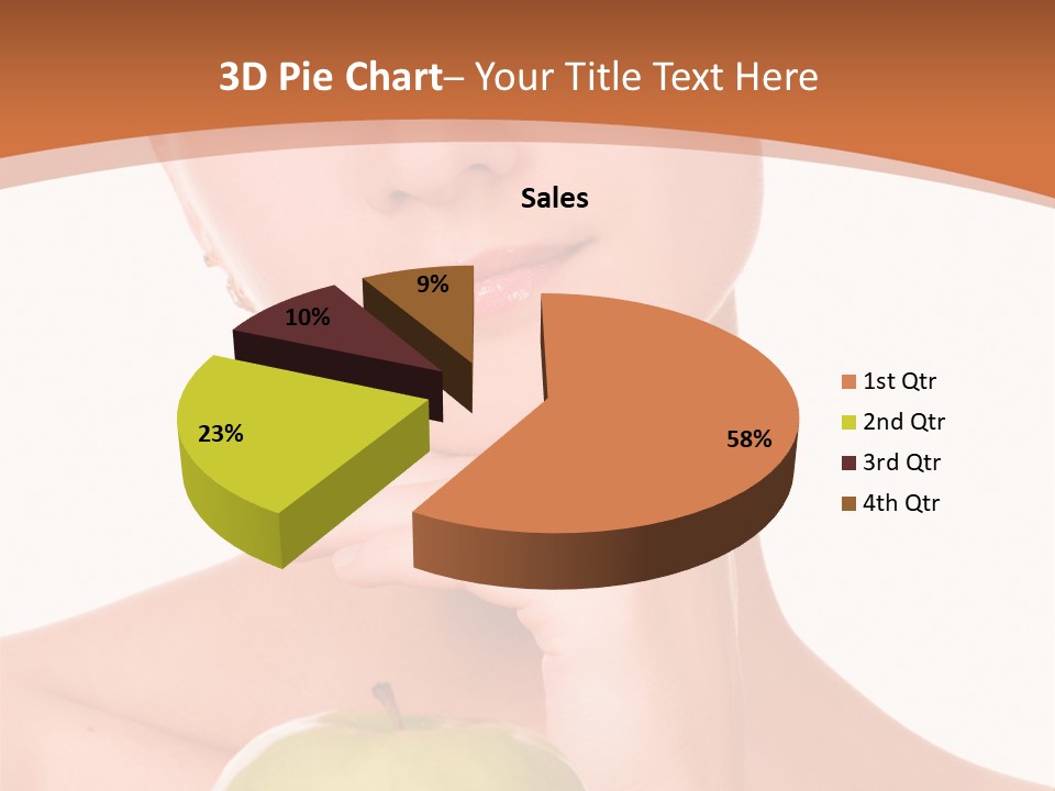 A Woman Holding An Apple In Her Hands PowerPoint Template